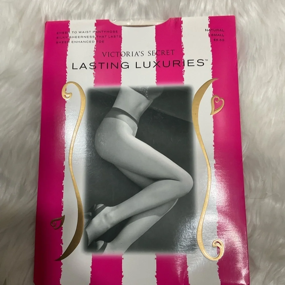 Rare Vintage Victoria's Secret Lasting Luxuries Natural Pantyhose